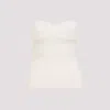 Jean Paul Gaultier White Merino Wool Ribbed Stretch Corset In White