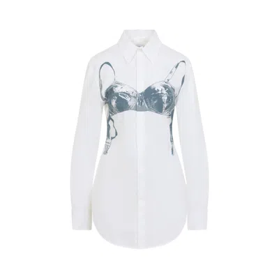 Jean Paul Gaultier Bra-print Cotton Shirt In Pattern