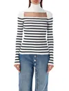Jean Paul Gaultier White Striped Sweater