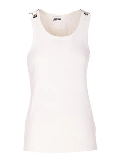 Jean Paul Gaultier White Tank Top In Neutral