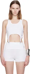 Jean Paul Gaultier White 'the Garter Bra' Tank Top In White