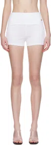 Jean Paul Gaultier White 'the Garter' Mini Shorts In White