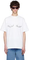 JEAN PAUL GAULTIER WHITE 'THE LARGE JEAN PAUL GAULTIER' T-SHIRT