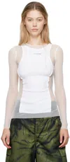 Jean Paul Gaultier White 'the Petit Grand' Long Sleeve T-shirt In 0101-white/white