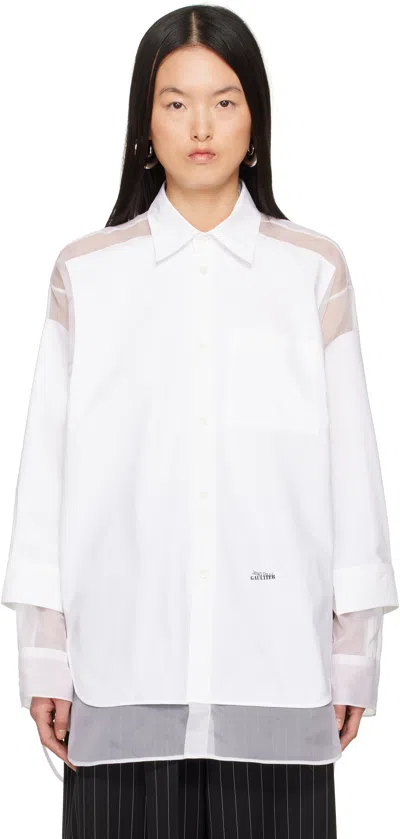 JEAN PAUL GAULTIER WHITE 'THE PETIT GRAND' SHIRT