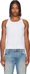 Jean Paul Gaultier White 'the Piercing' Tank Top In White