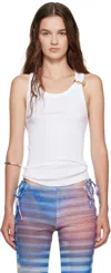 Jean Paul Gaultier White 'the Piercing' Tank Top