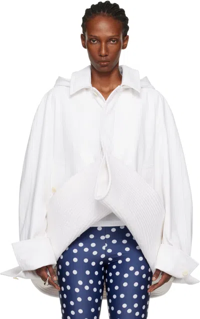 Jean Paul Gaultier White 'the Sailor Short' Trench Coat