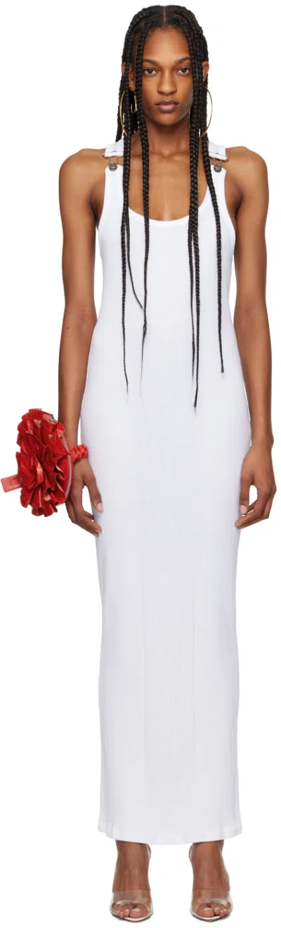 Jean Paul Gaultier White 'the Strapped' Maxi Dress In 01 White