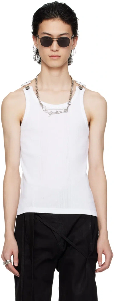 Jean Paul Gaultier White 'the Straps' Tank Top In 01-white