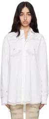 Jean Paul Gaultier Long Sleeves Double Layer Shirt In 0001-black/white