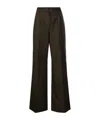 Jean Paul Gaultier The Thong Pinstriped Wool-blend Trousers In Black