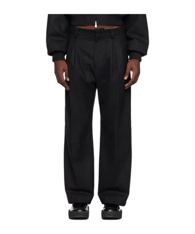 Jean Paul Gaultier Wide-leg Tailored Trousers In Black