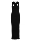 Jean Paul Gaultier Ring Detail Cotton Rib Tank Dress In Black