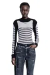 Jean Paul Gaultier Woman Black&white Knitwear In Black&white