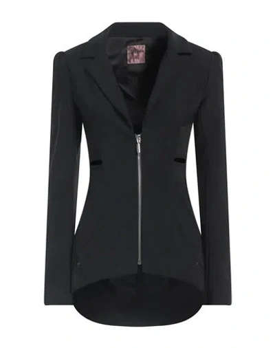 Jean Paul Gaultier Woman Blazer Black Size 4 Polyester, Virgin Wool, Elastane