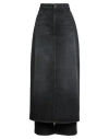 Jean Paul Gaultier Woman Denim Skirt Black Size 29 Cotton