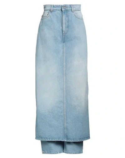 Jean Paul Gaultier Woman Denim Skirt Blue Size 26 Cotton