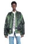Jean Paul Gaultier Khaki 'the Trompe L'œil' Bomber Jacket In Green
