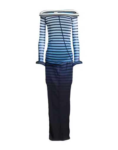 Jean Paul Gaultier Woman Maxi Dress Light Blue Size L Polyamide
