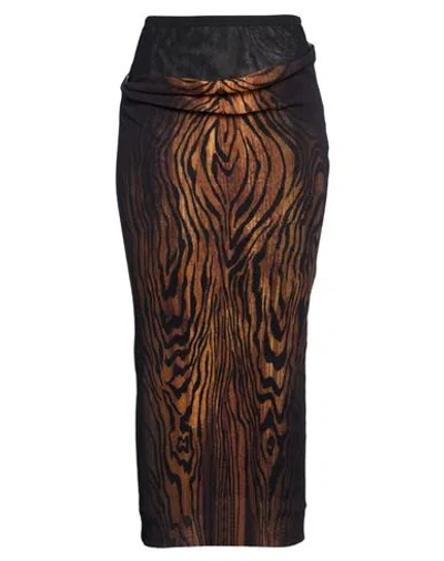 Jean Paul Gaultier Woman Maxi Skirt Black Size L Polyamide