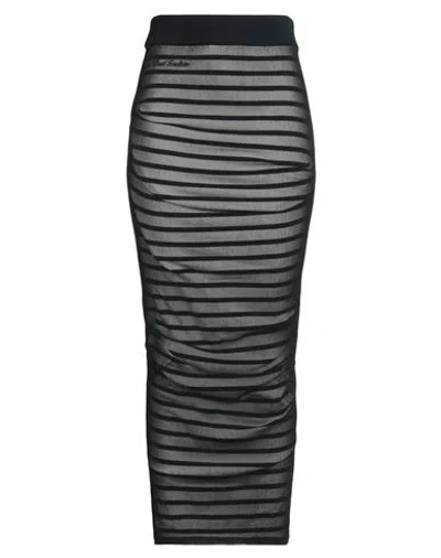 Jean Paul Gaultier Woman Maxi Skirt Black Size M Viscose, Polyester, Polyamide