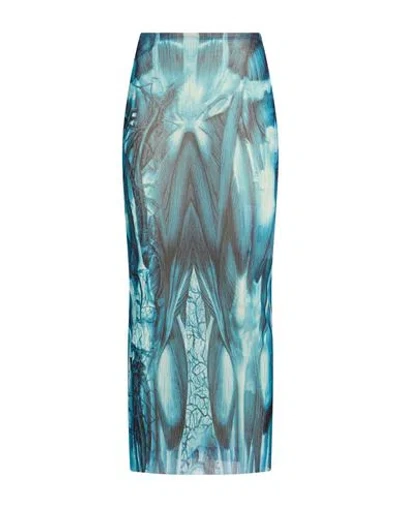 Jean Paul Gaultier Woman Maxi Skirt Light Blue Size Xs Polyamide