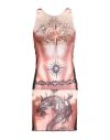 Jean Paul Gaultier The Safe Sex Tattoo Dress Woman Nude In Polyamide In Brown