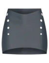 Jean Paul Gaultier Woman Mini Skirt Slate Blue Size 2 Polyester, Elastane In Blue