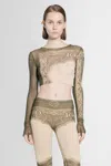 Jean Paul Gaultier Graphic-print Stretch Cropped Top In Multicolor