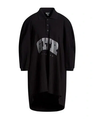 Jean Paul Gaultier Woman Polo Shirt Black Size S Polyamide, Cotton