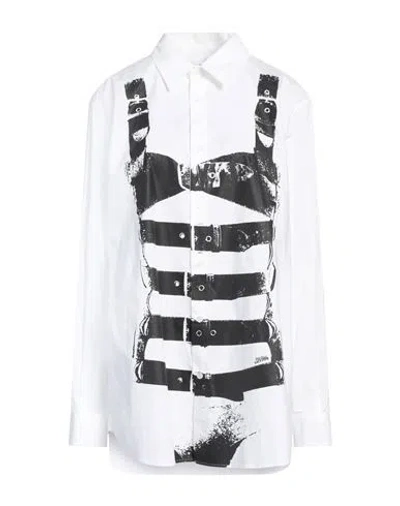 Jean Paul Gaultier Woman Shirt White Size Xl Cotton
