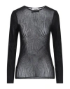 Jean Paul Gaultier Woman T-shirt Black Size L Polyester, Elastane