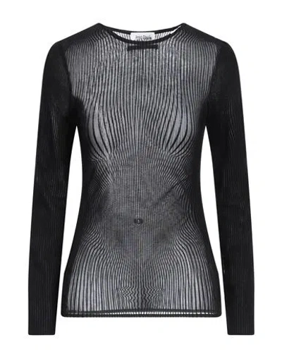 Jean Paul Gaultier Woman T-shirt Black Size L Polyester, Elastane