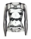 Jean Paul Gaultier Woman Top Grey Size L Polyamide