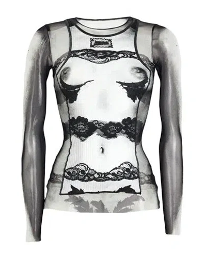 Jean Paul Gaultier Woman Top Grey Size L Polyamide