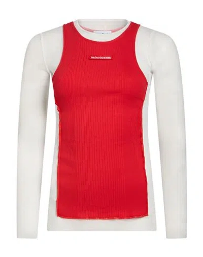 Jean Paul Gaultier Woman Top Red Size Xs Polyamide, Cotton In Multi