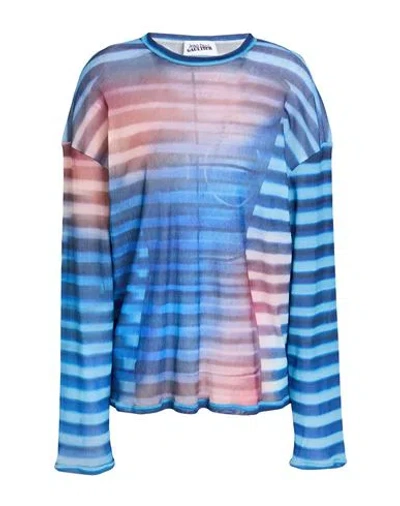 Jean Paul Gaultier Woman T-shirt Azure Size M Polyamide In Multi