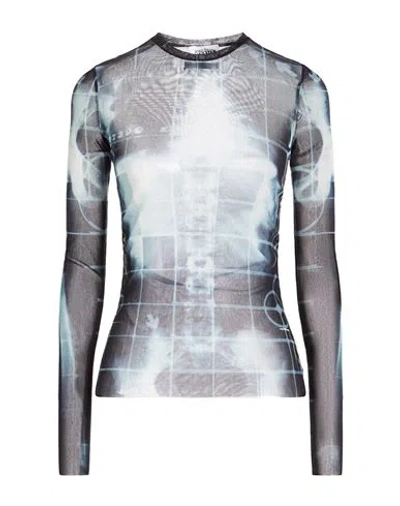 Jean Paul Gaultier Woman T-shirt Navy Size S Polyamide In Gray