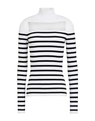 Jean Paul Gaultier Woman Turtleneck White Size L Viscose, Polyester, Polyamide, Elastane