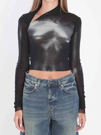 Jean Paul Gaultier Women Asymmetric Top Body Dust In Black