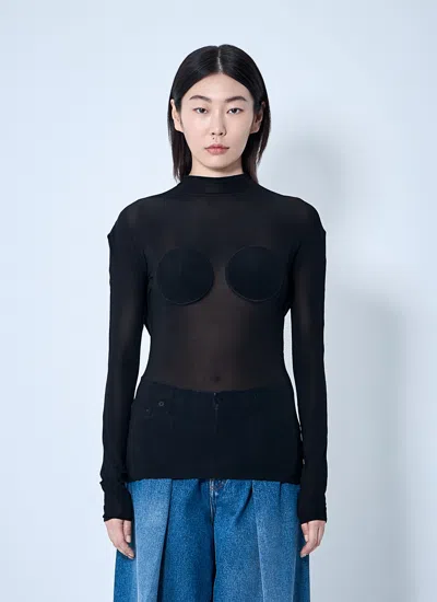 Jean Paul Gaultier Women Backless Conical Top In Black