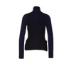 Jean Paul Gaultier Ribbed Merino Wool Turtleneck Sweater In Black
