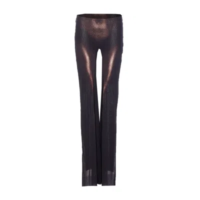 Jean Paul Gaultier Women Body Dust Mesh Pants In Black