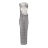 Jean Paul Gaultier Women Body Wash And Prince Of Wales Double Layer Mesh Long Dress In Multi