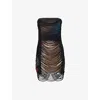 Jean Paul Gaultier Womens Brown Green Blue Red X Shayne Oliver Printed Mini Dress In Brown Green Blue Red