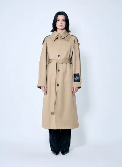 JEAN PAUL GAULTIER JEAN PAUL GAULTIER WOMEN DECONSTRUCTED COTTON-TWILL TRENCH COAT