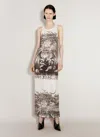 Jean Paul Gaultier Graphic Print Dress In White