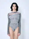 Jean Paul Gaultier The Draped Body Morphing Bodysuit In White