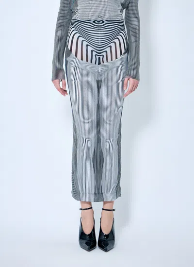 Jean Paul Gaultier Women Double-layer Mesh Midi Skirt
